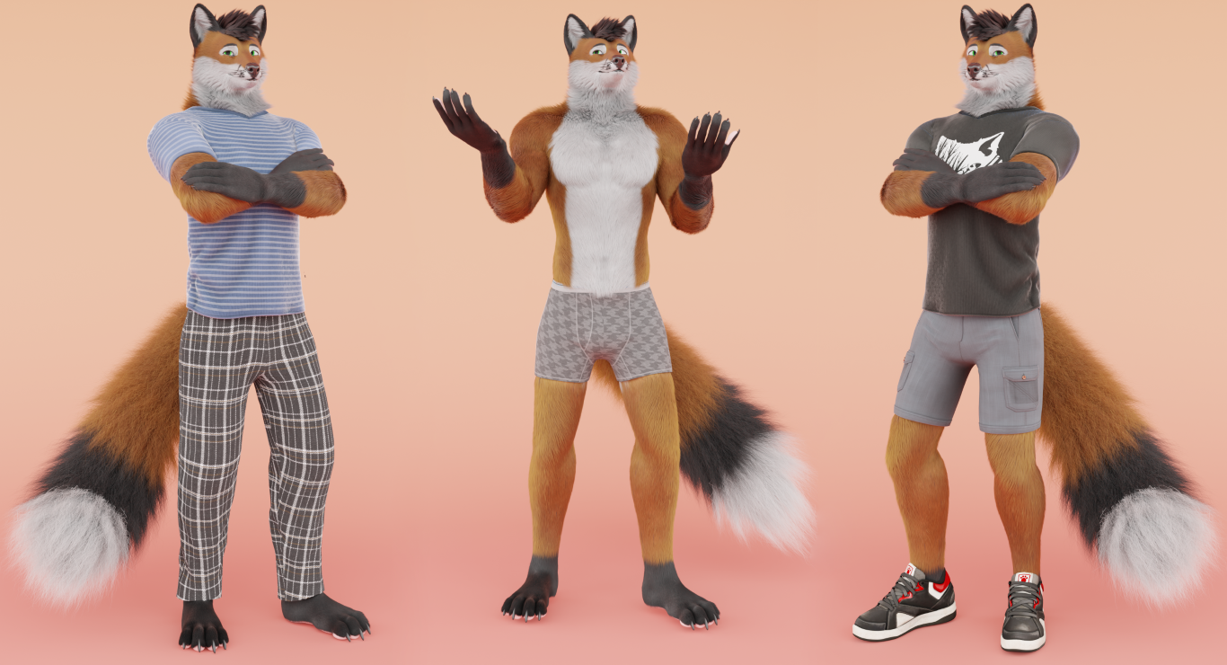 Avatar in a realistic clothing set